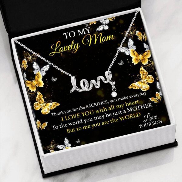 Family Mother Day  Love You With All My Heart Necklace