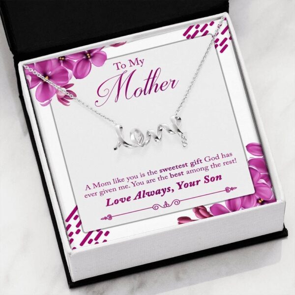 Family Mother Day Mom Is The Sweetest Gift Necklace