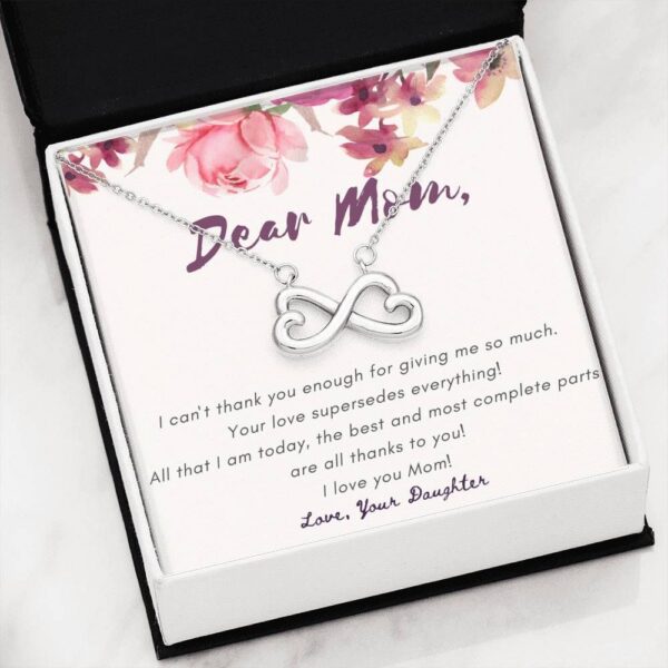 Family Mother Day   The Best And Most Complete Parts Are All Thanks To You Gift For Mom Infinity Heart Necklace