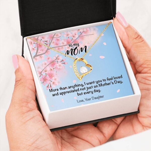 Family Mother's Day I Want You To Feel Loved Gift For Mom 18k Gold Heart Necklace
