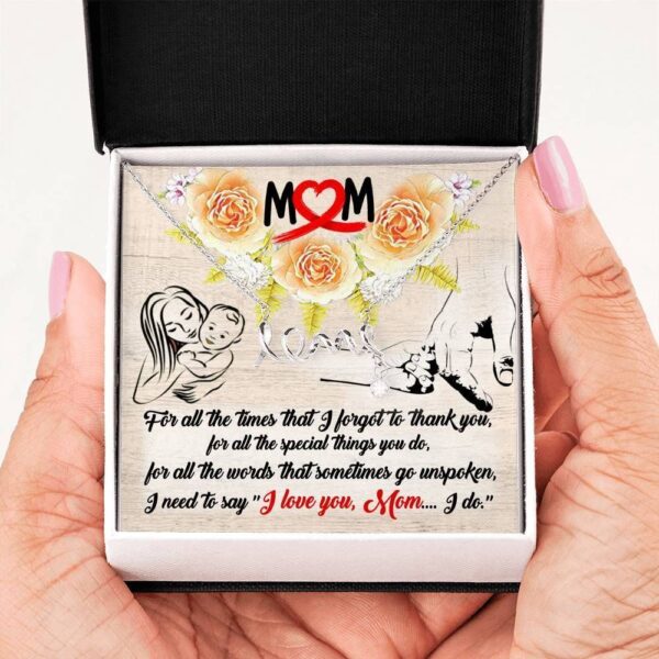 Family I Love You Mom- Mothers Day Gift For Mom Necklace