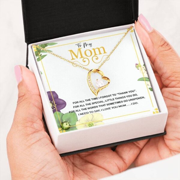Family 18k Gold Forever Love Necklace I Love You Mom Gift For Mom