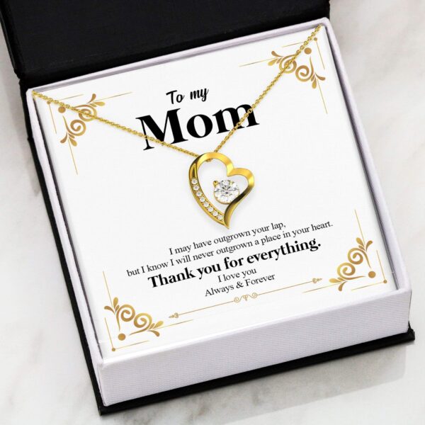 Family  Thank You For Everything 18k Gold Forever Love Necklace Gift For Mom