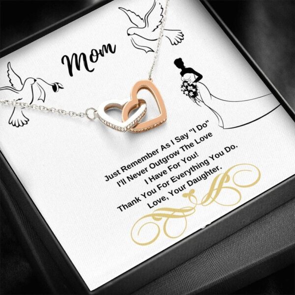 Family Daughter Gift For Mom Interlocking Hearts Necklace Thanks For Everything You Do