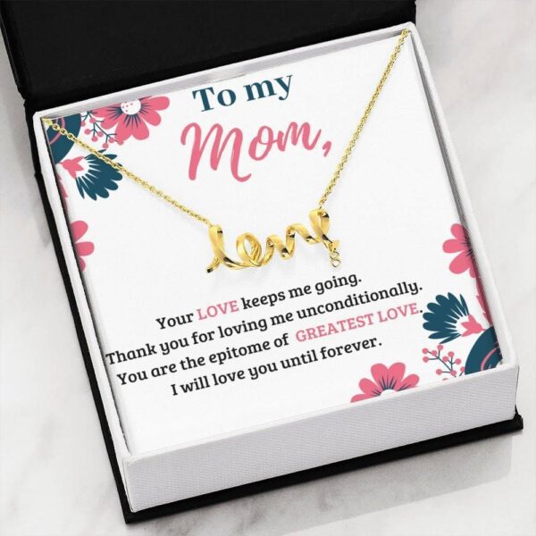 Family Love You Till Forever Spiral Necklace For Mom