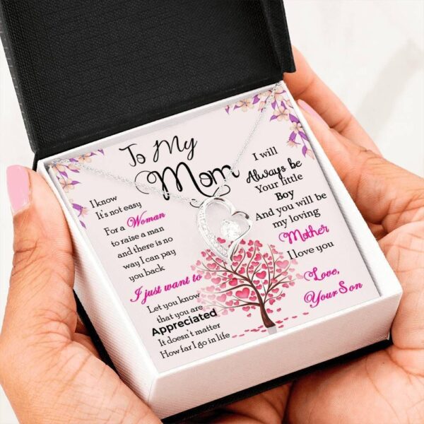 Family  Son Gift For Mom Silver Forever Love Necklace You Are Appreciated
