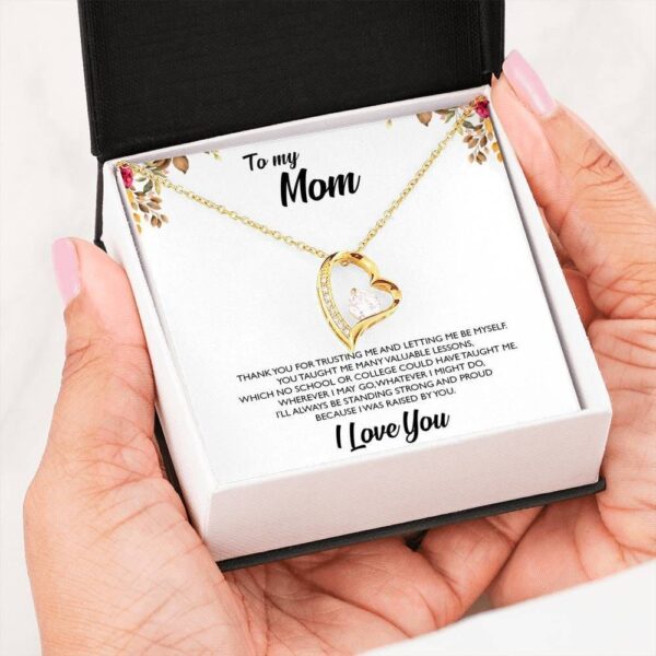 Family  I Love You Gift For Mom 18k Gold Silver Forever Love Necklace