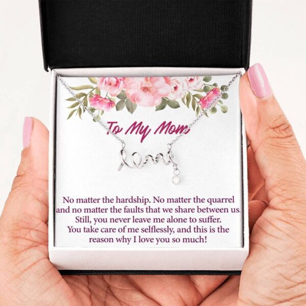 Family I Love You So Much Scripted Love Necklace Gift For Mom