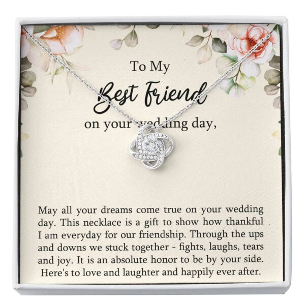 Bride Gifts, May All Your Dreams Come True, Love Knot Necklace For Women, Wedding Day Thank You Ideas From Best Friend